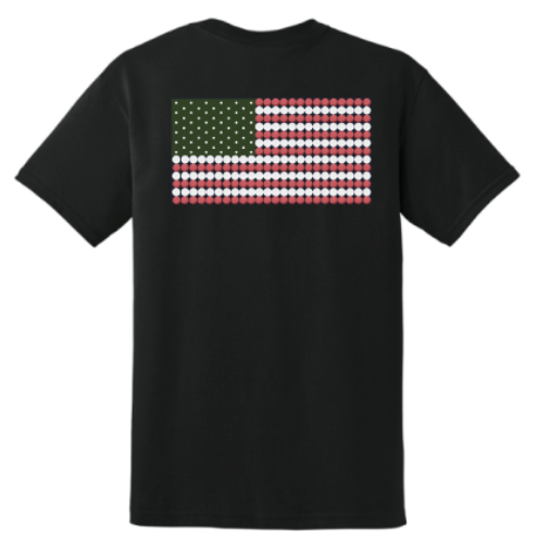 FairFinds Golf Themed American Flag  - black-