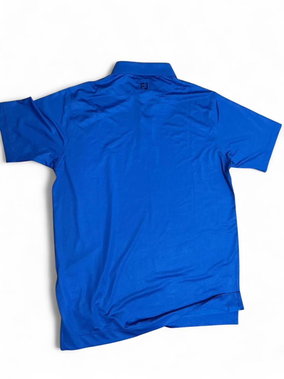 FootJoy performance tonal dot lisle golf polo “Royal” shirt Size M