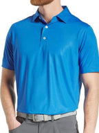 FootJoy performance tonal dot lisle golf polo “Royal” shirt Size M