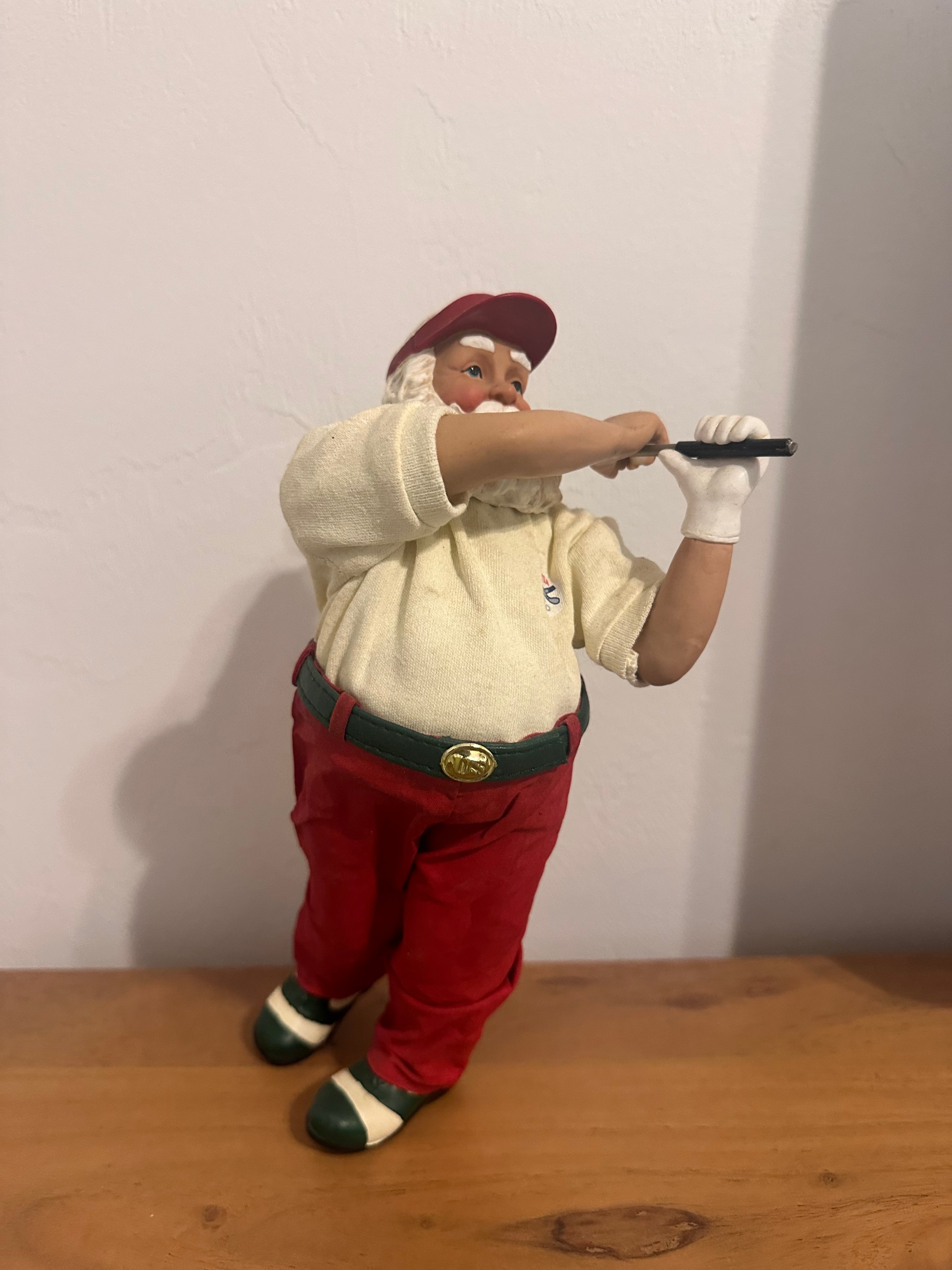 Vintage Golfing Santa Claus Decoration