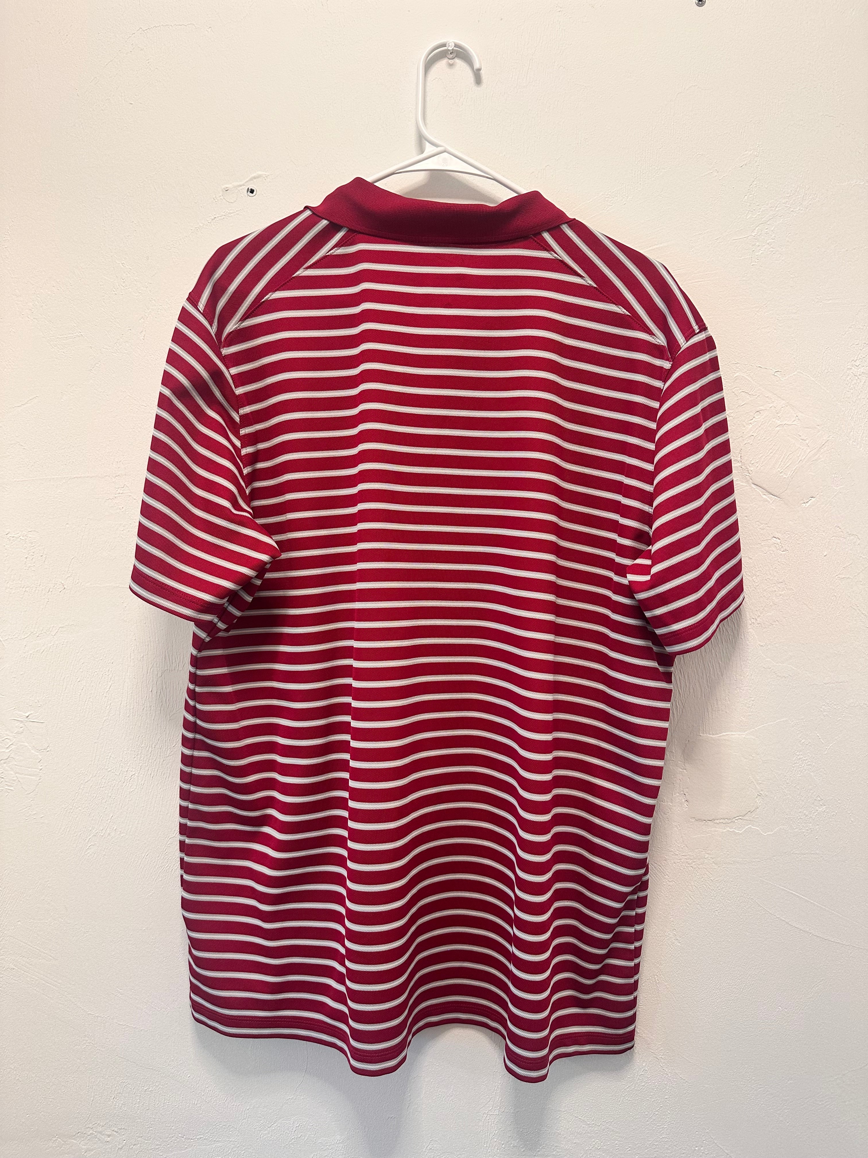 Nike dri-fit striped golf polo